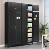 Polup 90" Pantry Cabinet, Tall Metal Storage Cabinet with Doors and Shelves