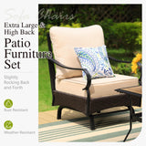 Sophia & William Metal Patio Furniture Set, 7 Seats Outdoor Conversation
