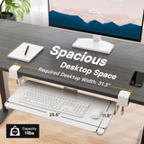 BONTEC Under Desk Keyboard Tray, Pull-Out Keyboard & Mouse Platform