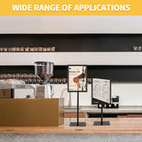 Heavy Duty Pedestal Sign Holder Stand, Poster Stand with Aluminum Snap Open Frame for 8.5x11 Inches, Black HYNAWIN