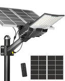 Ofuray OL-18000W Solar Street Lights Outdoor,60,000Mah High Power Solar Security Flood Lights Parking Lot Lights Commercial Dusk to Dawn,IP67 6500k Led with Remote for Street,Court,Barn