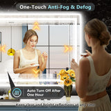 72x32 LED Bathroom Mirror, Backlit & Front Lit Lighted Mirror