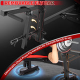 OPPSDECOR 900LBS All in One Weight Bench Set with Squat Rack Adjustable Workout Bench with Leg Developer Preacher Curl Rack Fitness Strength Training