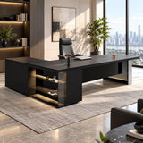 HHEvergreenEnsemble Executive Desk with Wood Veneer Surface (94.49IN)