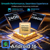 LAGENIO Rhino 1 Pro Android 16 Rugged Smartphone, 12000mAh Battery, 130dB Loudest Dual Stereo Speakers, 24GB+256GB 64MP Rear Camera 6.9" Tough Phone, Built-in 400 Lumens Camping Light, 4G/NFC/eSIM/OTG