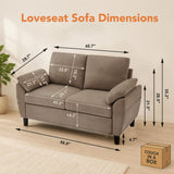 Jarenie 57" Loveseat Sofa Couches for Living Room 2 Seater Small Love Seat
