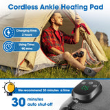 Ankle Heating Pad for Pain Cordless, Ankle Massager with Heat for Circulation and Pain, Ankle Heat Wrap, Heated Ankle Wrap for Pain