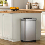 EKO Mirage-T 50 Liter / 13.2 Gallon Touchless Rectangular Motion Sensor Trash Can
