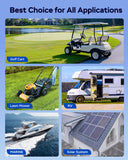 48V 100Ah Lithium Golf Cart Battery, 200A BMS, Complete Upgrade Kit with 18A Charger
