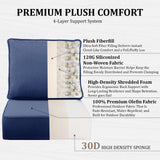 LOOFRA 6" Thick Outdoor Chair Cushions, 24 x24 Inch Patio Furniture Cushions Set of 6 with Water Resistant & Removable Cover, UV Resistant, 30D High Density Sponge Patio Cushion, Blue