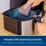 Oster DiamondForce Nonstick XL 5 Quart Digital Air Fryer, 8 Functions with Digital Touchscreen Stainless Steel Oster