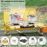 Ipretti Portable 18/8 Stainless Steel Camping Cookware Set 11 Pcs - Nesting Design, Large Capacity Pots and pan with Kettle, Compact for Picnic & Family Outdoor Cooking (4-8 People) with Carry Bag