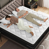 Medium Firm King Size Mattress, 14 inch Hybrid Mattress in a Box with Zoned Lumbar Support for Side Sleepers, Pressure Relief