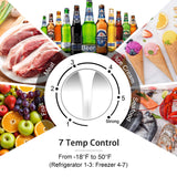 7.0 Cu.ft Chest Freezer, Top Open Door Deep Freezer with 7 Adjustable Thermostat (-18°F to 50°F), Compact Freezer with Removable Basket for Home/Garage/Office, White