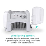 Vornado Evap40 Evaporative Humidifier with Adjustable Humidistat, 4-Gallon Capacity for Large Room Coverage up to 1,000 sq ft, 3 Speed Settings, Easy to Clean Dual Tank
