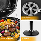 Electric Grill, Techwood Indoor/Outdoor Electric BBQ Grill, 1600W Portable Removable Stand Grill with Adjustable Heat & Drip Tray (Black)