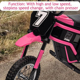 Garvee 24v Kids Electric Dirt Bike, 350w Electric Motorcycle for Boys & Girls with 3 Speed Levels Up to 14.3 MPH, Shock Absorbing Suspension, Off-Road Ride on Toy