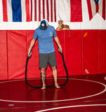 SGT KNOTS Twisted Battle Jump Rope - Weighted Strength Training Jump Rope for Fitness, Crossfit, Battling (1.5" x 10ft, Black with Red Tracer) SGT KNOTS