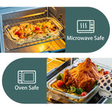Glass Baking Dish, Glass Baking Dishes for oven,Food Container 3-Piece Set for Cooking Lasagna Kitchen Baking Bakeware Set Oven Microwave Refrigerator Dishwasher Safe (3)