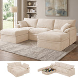 NABUMI 107'' Modular Sectional Sofa with Storage, Oversized Boneless Couch