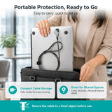 Laptop Lock, Tablet Lock Security Cable w/ 2 Keys & Adhesive Anchor Plates
