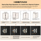 HOSTACK 71" Tall Kitchen Pantry Storage Cabinet, 55" W Kitchen Hutch, Black