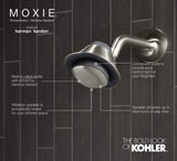 Kohler Moxie Showerhead and Waterproof Bluetooth Wireless Speaker, 1.75 gpm - Brushed Nickel