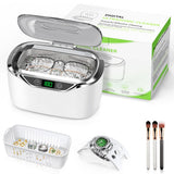 ByteRoll Ultrasonic Jewelry Cleaner, 24oz (700ml) Ultrasonic Cleaner with 48kHz High-Frequency, 5 Cleaning Modes, 304 Stainless Steel Tank, for Jewelry, Eyeglasses, Dentures, Coins, Watch Bands, Ring