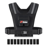 ZELUS Weighted Vest Men, 23lbs/36lbs/45lbs Adjustable Weight Vest with 10/16/20 removable Iron Weights and Reflective Strips, No-Bounce Design for Strength Training, Running, HIIT & Calisthenics