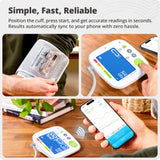 Greater Goods Bluetooth Smart Blood Pressure Monitor for Home Use – Automatic Digital Upper Arm BP Machine with 8.7”–16.5” Cuff, iOS & Android App Compatible, Large Backlit Display