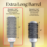 Olivia Garden Ceramic + Ion Speed XL - Extra-Long Round Thermal Hair Brush - Not Electrical - Professional Blowout Brush for Normal to Thick Hair - 1 3/4"- Diameter Barrel - CIXL-45