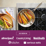 10 inch, Medium, Stainless Steel Skillet & Frying Pan American Kitchen