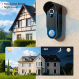SIMBAILAI Wireless Video Doorbell with 7-Inch 1080p Full Touchscreen | Motion Detection | Two-Way Audio | Night Vision & 160° Wide-Angle | Tuya App Remote Unlock | IP65 Weatherproof | No Subscription