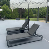 PURPLE LEAF 1 Piece Patio Chaise Lounge Luxury Heavy-Duty Dark Gray