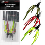 Delong Lures - The Squirm Fishing Lures - Ultimate Bass Fishing Kit, Weighted Jigs for Freshwater and Saltwater, Large Swimbait Lures - Made in USA (Variety 3 Pack)