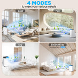 Humhold 12000 BTU Portable Air Conditioners with Remote Control, 3-in-1 Free Standing Cooling AC Unit with Fan & Dehumidifier, Cools Room up to 500 sq.ft, Smart/Sleep Mode,3 Speed,24H Timer,Window Kit