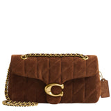 Coach Quilted Suede Tabby Shoulder Bag 26 with Chain