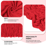 6 Pack Red Cheesecloth Table Runner 17x108 Inch 9FT Semi Sheer Boho Gauze Table Runners for Wedding Baby Shower Birthday Party Home Bridal Shower Event Decor