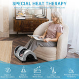 TISSCARE Shiatsu Foot Massager with Heat: FSA Eligible HSA Foot Massager for Neuropathy, Plantar Fasciitis and Pain Relief-Massage Feet/Leg/Calf/Ankle at Home/Office, Gifts for Women and Men(Gray)