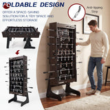 RAYKEEP 53" Folding Foosball Table with LED Lights, Full Size Indoor Soccer Game with Electronic Scoreboard for Adults & Kids, Home, Game Room, or Office – Includes 2 Balls & 2 Cup Holders
