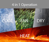 7,600 BTU 115V Programmable Window Air Conditioner with Heater, WiFi, and Remote - White LG