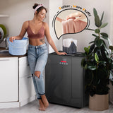 EUHOMY 1.5 Cu.ft. Portable Clothes Dryer, 850W Compact Dryer with Exhaust Hose, Mirror Finish, LCD Touch Panel, 4 Drying Modes, 5.5lbs Capacity, Portable Dryer for Apartments, Dorms, Rvs, Black
