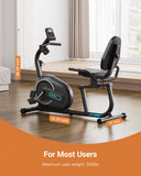MERACH Recumbent Exercise Bikes for Home with Heart Rate Handle, 8-Level Resistance, Exclusive Apps, Stationary Bikes for Home, Magnetic Recumbent Exercise Bike