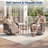 Outdoor Swivel Rocking Chair Patio Set (3-Piece)