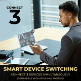 True Wireless Bluetooth Earbuds with Advanced Noise Cancelling, 3 Device Multipoint Connectivity (Silver) Technics