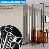 Folding Room Divider with Adjustable Feet, Black Hollow Decorative Grille Partition for Home & Office, 88.5in Height, Non-Slip Mats Included, Versatile Privacy Screen