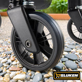 Folding Shopping Cart with Wheels, 75Lbs Collapsible Grocery Cart with Removable Basket & Universal Wheels Keoslpy