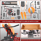 XGSW Multi-Function Home Gym Workout Station, Featuring a Pulley System, arm Trainer, and Leg Trainer for Full-Body Workouts. (L03-1 Single-Person Training Station)