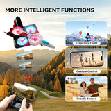 4DRC V39 RC Plane with Camera for Adults Kids, RC Airplane Fighter Jet 2.4GHz RTF Glider Aircraft Plane Toys,Waypoint Functions,Altitude Hold, Gesture Selfie,3D Flips,2 Batteries,Red