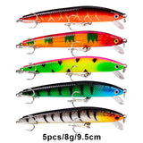 BAIKALBASS Fishing Lures Tackle Kits Hard Baits Minnow Pencil VIB Crankbaits Topwater Floating Lures Assorted Fishing Tackle Sets (006-43pcs) BAIKALBASS